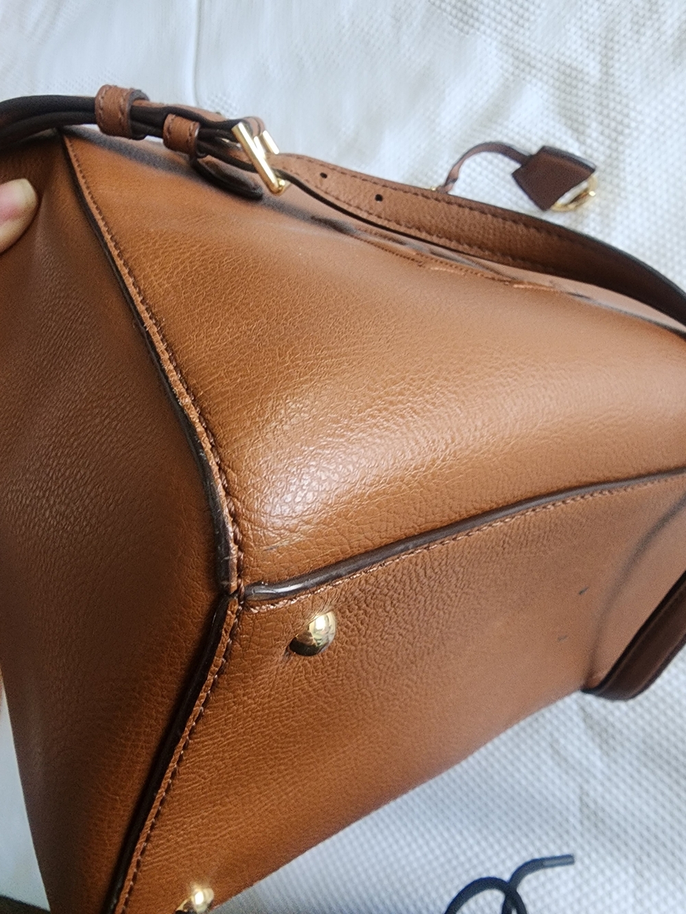Ralph Lauren Brown Leather Bag with Gold Hardware - Picture 16 of 16